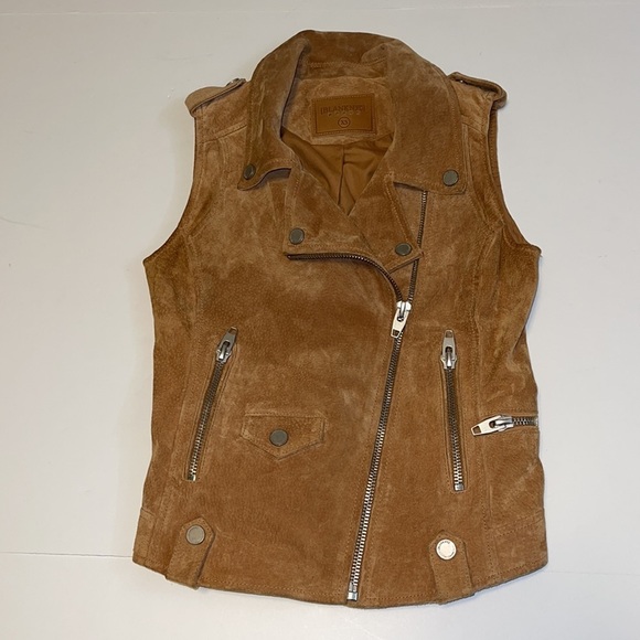 Blank NYC Tan Suede Boho Biker Moto Vest - Women’s Size XS - Picture 3 of 10